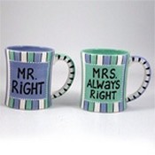 Mr. Right & Mrs. Always Right Wedding And Anniversary Coffee Mug Gift Set images