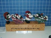 snowman with 3 little snowman in thetrolley 2/s images