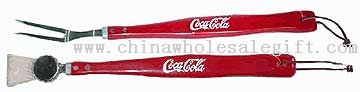 2 Piece Hardwood Coca-Cola BBQ Set