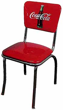 Red Disc Icon Coca-Cola Diner Chair Pair