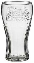 Crystal Coca-Cola Contour Glasses 15.5 oz Set 12 China