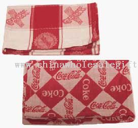 Red White Square Coca-Cola Kitchen Towel Set of 4