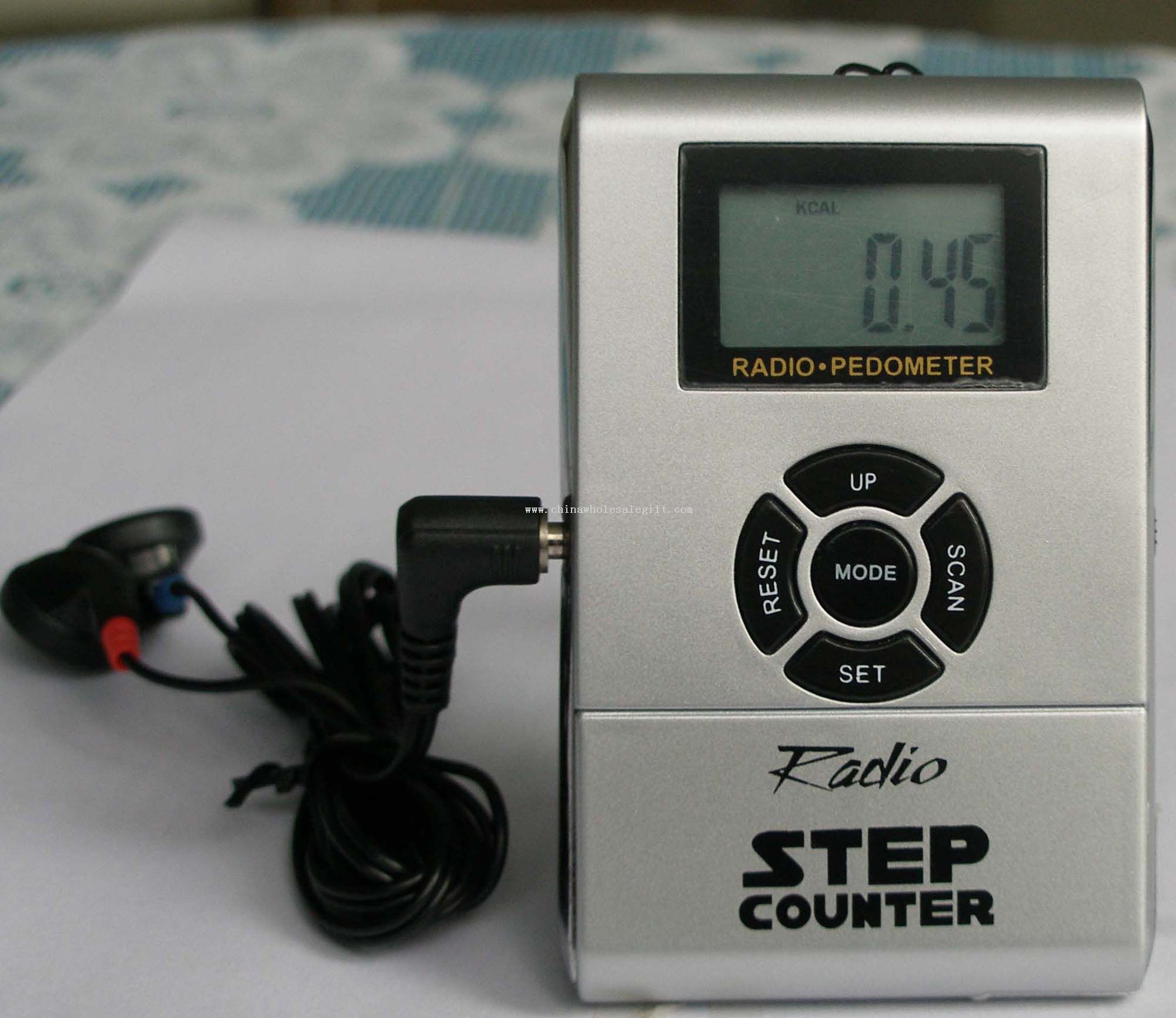 Pedometer with FM Radio
