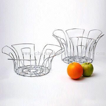 Family Gift Baskets on Chrome Plated Fruit Baskets Metal Wire Basket Sket Wholesale Sket