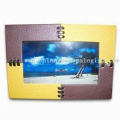 Leather Digital Photo Frame with Built-in Portable Speaker images