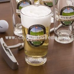 19th Hole Custom Beer Glass, 15 oz., set of 4