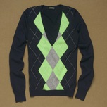 womens Merino blown-up argyle sweater