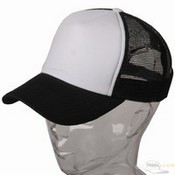 Cotton Trucker Cap / Black White images