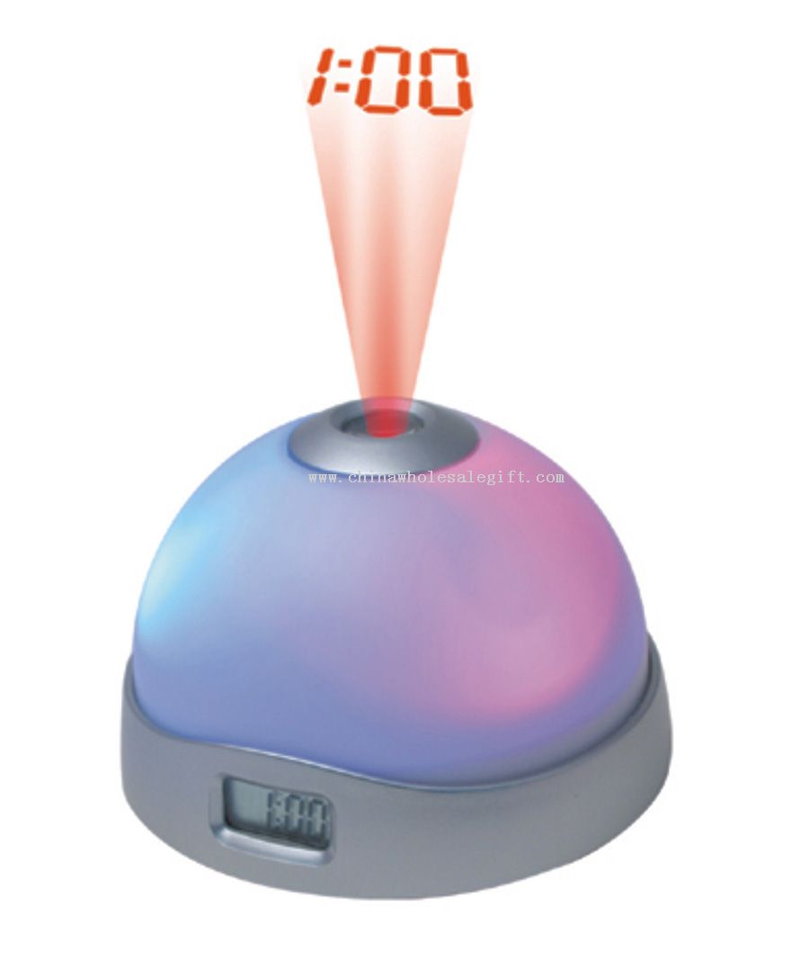 Color Night Light With Projection Clock
