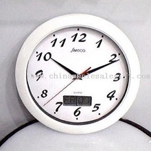 10-Inch Wall Clock with LCD Day / Date Calendar images