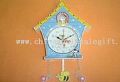 wall clock with music images