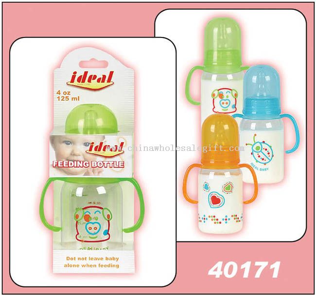 40Z W / DOUBLE HANDLE BABY BOTTLE,W / CARD,PVC NIPPLE