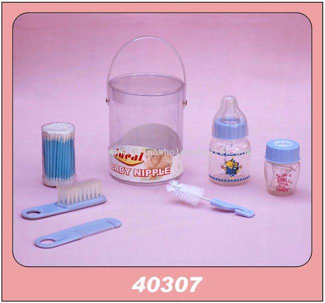 1PCS 2.5OZ & 1.25OZ BOTTLE COMB COTTON BUDS BRUSH PVC CAN