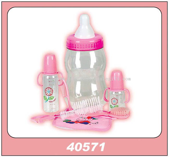 1PCS 4OZ & 8OZ BOTTLE BRUSH SET BIB COMB COTTON BUDS PVC CAN