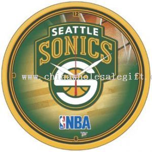 NBA Seattle Supersonics Round Clock