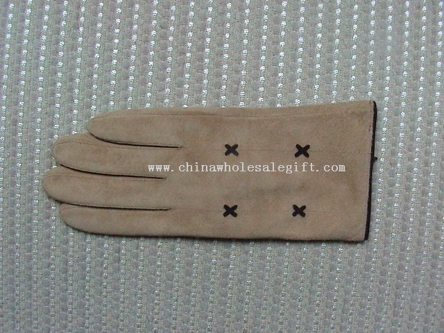 Ladies pig suede glove