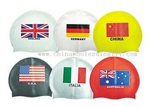 Adult National Flag Silicone Swim Cap images