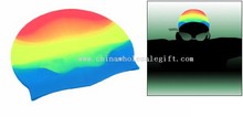 Flexible Silicone Skin Swim Swimming Cap - Rainbow images