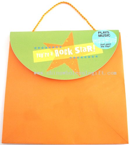 Music paper bag. Model No.:CWSG33775 Description: Gift bag with music 