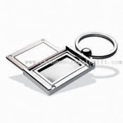 Metal Photo Frame Keychain with Nickel Finish images