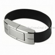 Leather Wristband USB Flash Drive with 32MB to 4GB Flash Memory Storage Capacity images