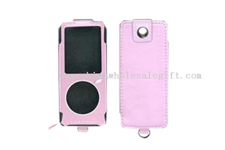 Pressure button leather case for nano 4