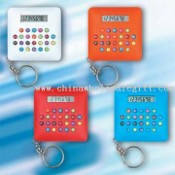 8-digit LCD Display Calculators with Key Chain Available in Solid Colors images