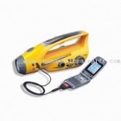 Water-resistant Crank Dynamo Radio Light with Mobile Phone Charger images