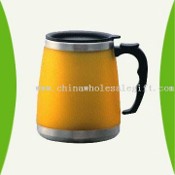 Stainless Steel Travel Mug with Plastic Outer in Rubber Finish images