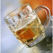Machine-made Glass Beer Mug with Logo Print for Promotional Item images