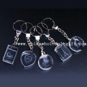 Crystal Keychains with Customized Lasered Logos images