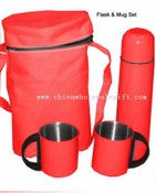 Flask & Travel Mug Set with bag images