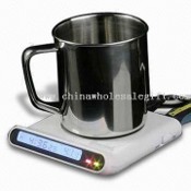 3-in-1 USB Powered Cup Warmer with Clock and 4-port Hub images