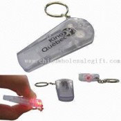 Plastic Whistle with LED Light and key holder images
