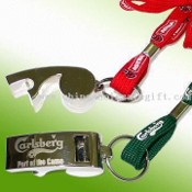 Zinc Alloy Whistles with Openers and Engraved Logos images