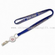 Nylon Lanyard with Badge Reel and Metal Clip Attachment images