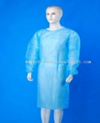 Surgical gown with knit cuffs images