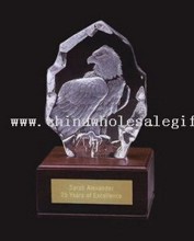 Crystal Eagle on Wooden Base images