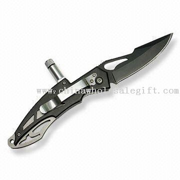 Illuminator Folding Knife with Belt Clip and Stainless Steel Blade