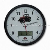 Promotional wall clock with calendar images