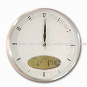 Wall Clock with LCD Calendar, Made of Metal images