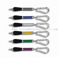 Portable Metal Ballpoint Pen with Carabineer images
