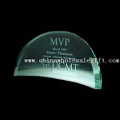 Jade crystal curve award Crystal Semi-circular Award with Etchings images