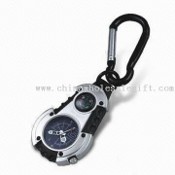 Keychain Watch with Compass and Carabiner images