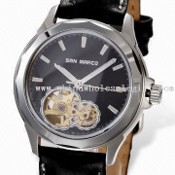 Skeleton Mechanical Watch, Citizen Movement, Sapphire Glass, Top-grade Genuine Leather Strap images