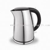 Electric Kettle with Transparent Water Level Gauge and Stainless Steel Body images
