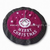 42-inch Christmas Tree Skirt with Red/Green Check Color images