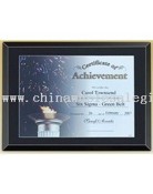 Stylish Black Glass Certificate Plaque images