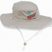 Bucket Hat with Wide Brim and Chin Strap, Made of Cotton Twill Fabric for Outback images