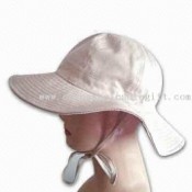 Womens bucket Hat with Chin Tie and Large Brim, Available in Size of 55 to 57cm images